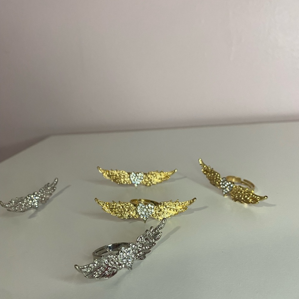 Set of 5 girls Angel rings